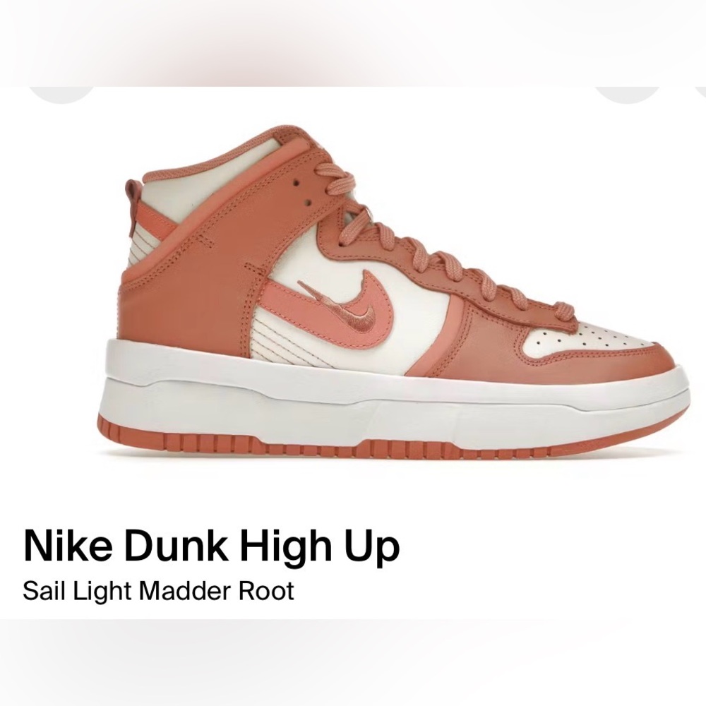 Nike Dunk High-Top Sneaker in Sail and Light Madder Root size 8 women